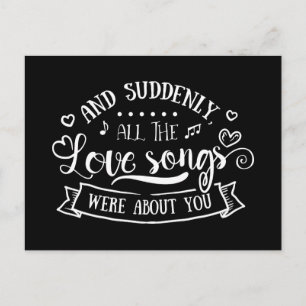 Carte Postale Amour, Penser à toi, Miss You, Mariage