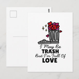 Carte Postale Amour Poubelle Attribut de la Saint-Valentin Migno