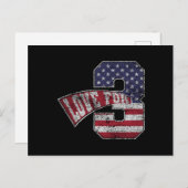 Carte Postale Amour Pour 3 Grungy Vintage Version (Devant / Derrière)