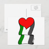 Carte Postale Amour pour la Palestine ! (Devant / Derrière)