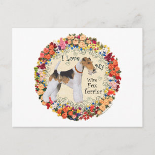Carte Postale Amour pour le Fox-Terrier à poil dur