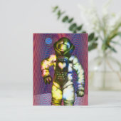 Carte Postale Amour pour toi jusqu'à la Lune Dessin d'Astronaute (Debout devant)