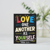 Carte Postale Amour radieux : embrassez les autres comme vous ch (Debout devant)