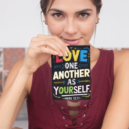 Carte Postale Amour radieux : embrassez les autres comme vous ch