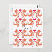 Carte Postale amour renard (Devant / Derrière)