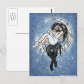 Carte postale Amour romantique Moon Riders (Devant / Derrière)