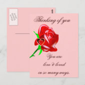 Carte Postale Amour-Rose & Coeur_ (Devant / Derrière)