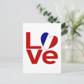 Carte Postale Amour Rouge Français (Debout devant)