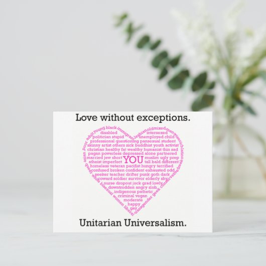 Carte Postale Amour Sans Exception (Debout devant)