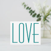 Carte Postale Amour sarcelle (Debout devant)