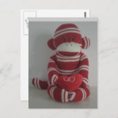 Carte Postale Amour singe (Devant / Derrière)