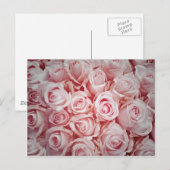 Carte Postale Amour sur roses rose clair arrière - plan par guér (Devant / Derrière)