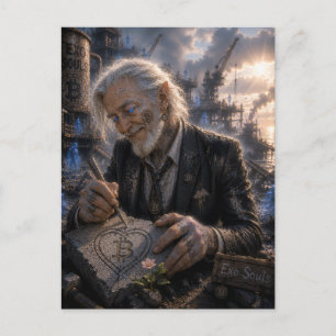 Carte Postale Amour / Tailleur de pierre / Plateforme pétrolière