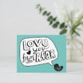 Carte Postale Amour tendance de l'Afar Scandinavian Bird (Debout devant)