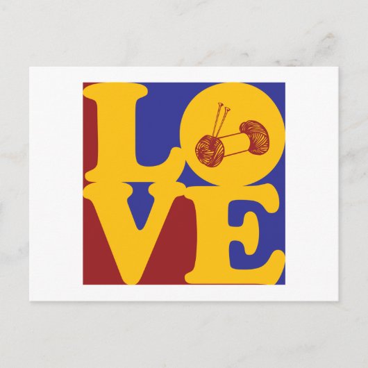 Carte Postale Amour tricot (Devant)