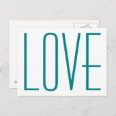 Carte Postale AMOUR turquoise (Devant / Derrière)