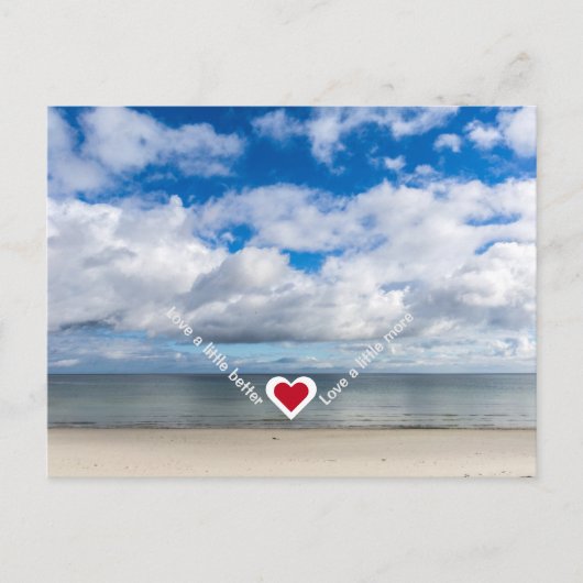 Carte Postale Amour un peu mieux / plus Heart Recovery Slogan (Devant)