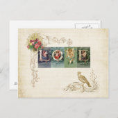 Carte Postale Amour victorien vintage (Devant / Derrière)