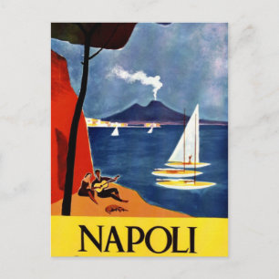 Carte Postale Amour vintage de voyage de Napoli Romance