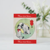 Carte Postale Amour vintage pour chats (Debout devant)