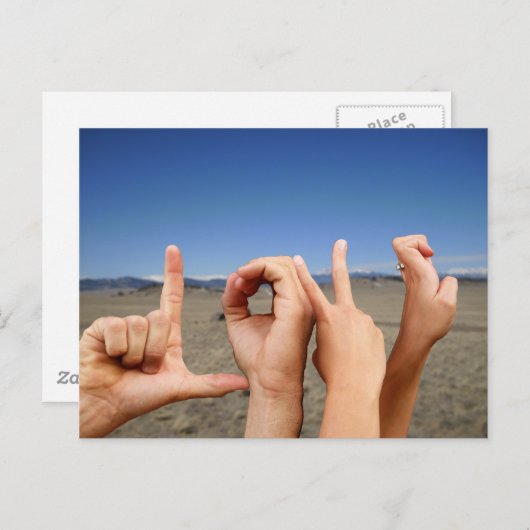 Carte Postale Amour vrai (Devant / Derrière)