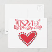 Carte Postale amoureux (Devant / Derrière)