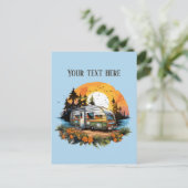 Carte Postale Amoureux de camping mignons ajoutez du texte  (Debout devant)