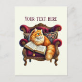 Carte Postale Amoureux de chats lisant mignons (Devant)