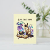 Carte Postale Amoureux de chats lisants mignons (Debout devant)