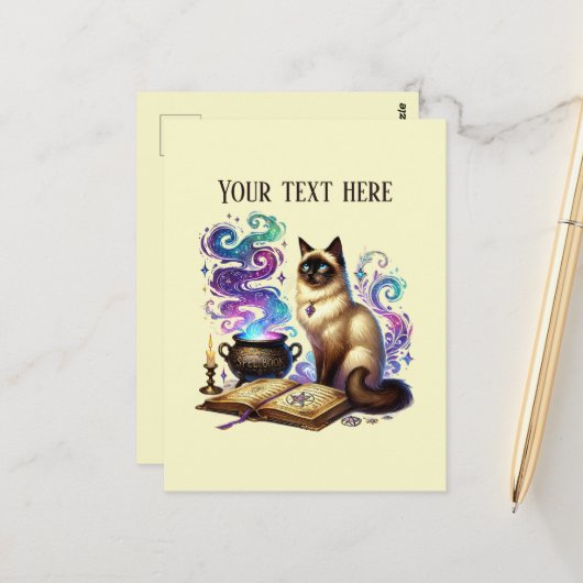 Carte Postale Amoureux de chats lisants mignons (Devant/Arrière en situation)