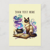 Carte Postale Amoureux de chats lisants mignons (Devant)