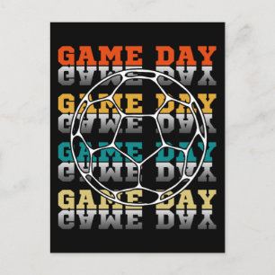 Carte Postale Amoureux de football du jour de match Typographie 