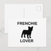 Carte Postale amoureux de frenchie (Devant / Derrière)