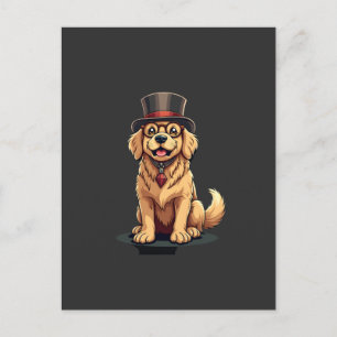 Carte Postale Amoureux de Golden Retriever Chien Golden Retrieve