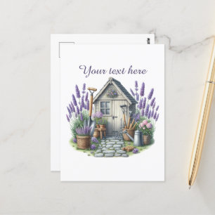 Carte Postale Amoureux de jardinage mignons personnalisables
