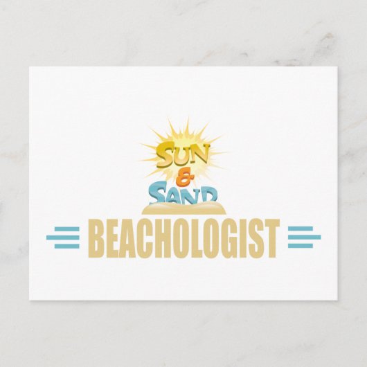 Carte Postale Amoureux de la plage (Devant)