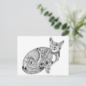 Carte Postale Amoureux de les chats chat noir et blanc (Debout devant)