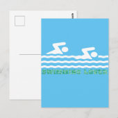 Carte Postale Amoureux de natation (Devant / Derrière)