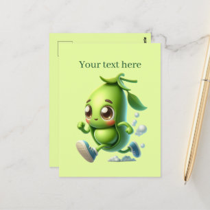 Carte Postale Amoureux de petits pois mignons ajoutez du texte