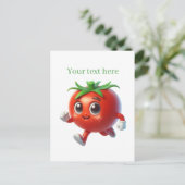 Carte Postale Amoureux de tomates mignonnes ajoutez du texte  (Debout devant)
