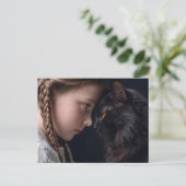 Carte Postale amoureux des chats (Debout devant)