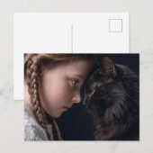 Carte Postale amoureux des chats (Devant / Derrière)