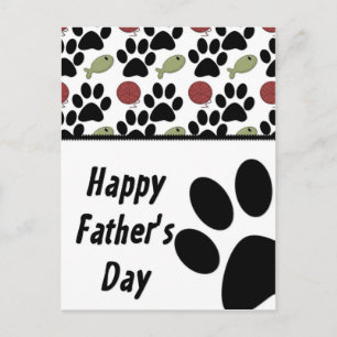 Carte Postale Amoureux des chats/Empreinte de patte - Bonne Fête