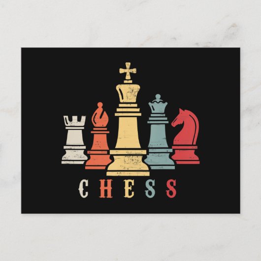 Carte Postale Amoureux des échecs | Jeu d'échecs Checkmate Cadea (Devant)