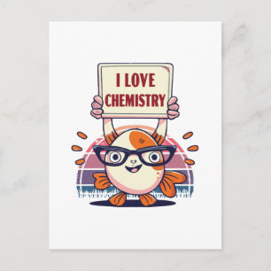 Carte Postale Amoureux des guppys et de la chimie