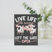 Carte Postale Amoureux des vaches humour animal de ferme blague (Debout devant)