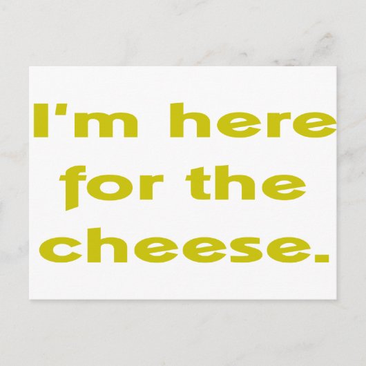 Carte Postale Amoureux du fromage (Devant)