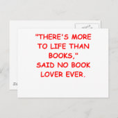 Carte Postale amoureux du livre (Devant / Derrière)