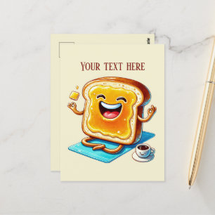 Carte Postale Amoureux du petit déjeuner toast