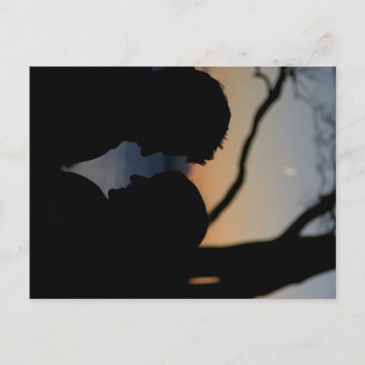 Carte Postale amoureux embrasser (Devant)